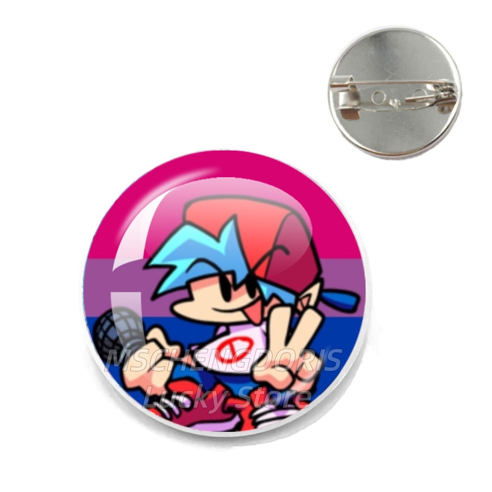 Gaming Accessories Gift For Boyfriend - Friday Night Funkin' Pins Boyfriend round