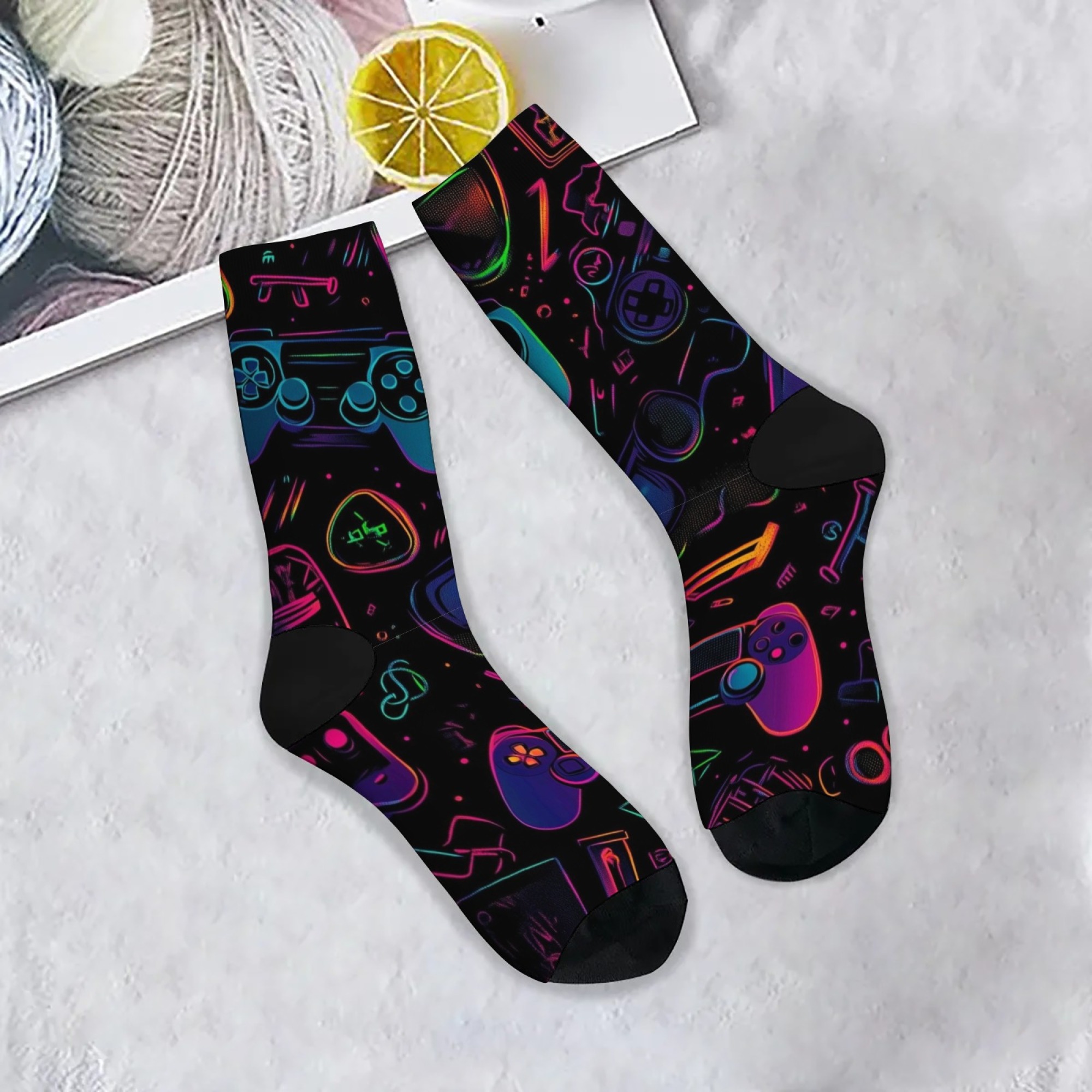 Youtube Gaming Accessories - Mid-Calf Anti-Slip Floor Men Socks Comfortable