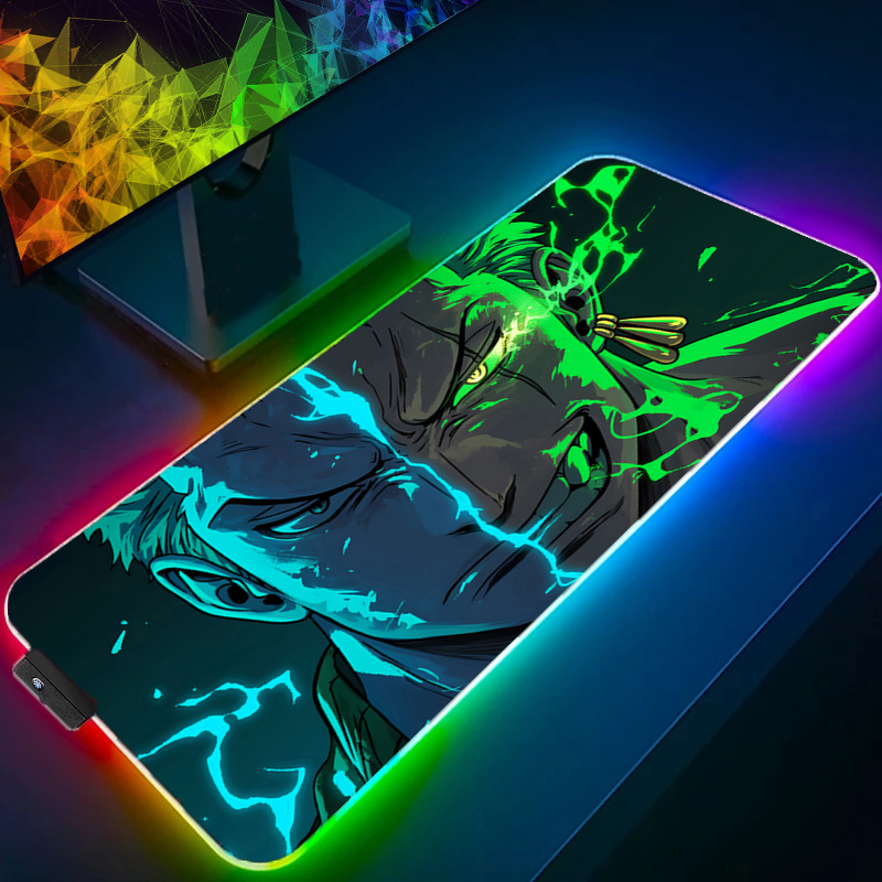 Gaming Accessories Desk - ONE PIECE Zoro Mouse Pad RGB