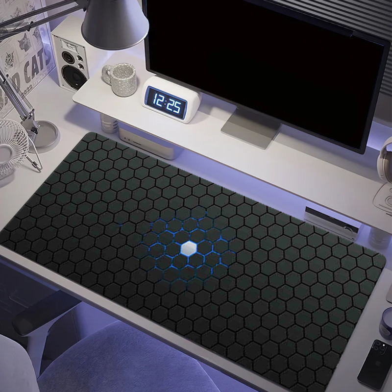 Gaming Accessories For Gaming Desk - Hexagon Large Gaming Mouse Pad Rectangular