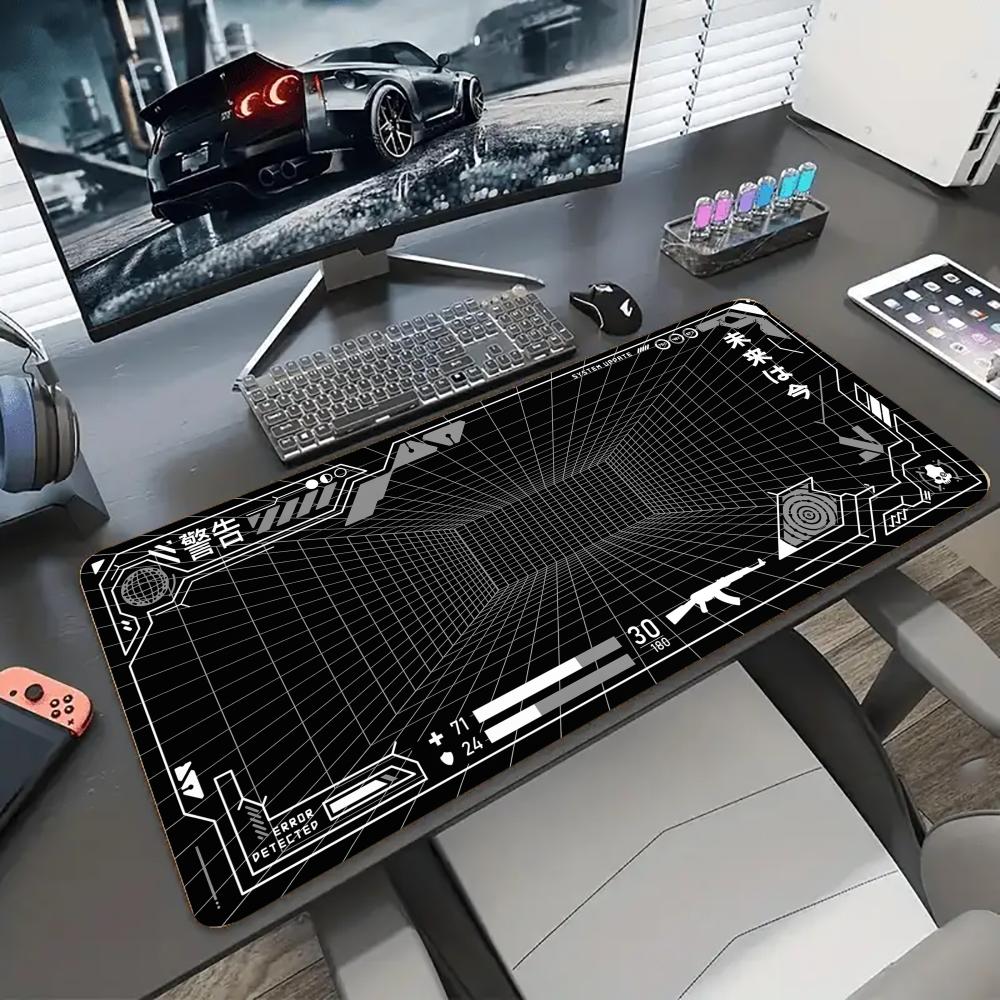 Gaming Accessories White - Perspective Grid Desk Mat Gaming Mat