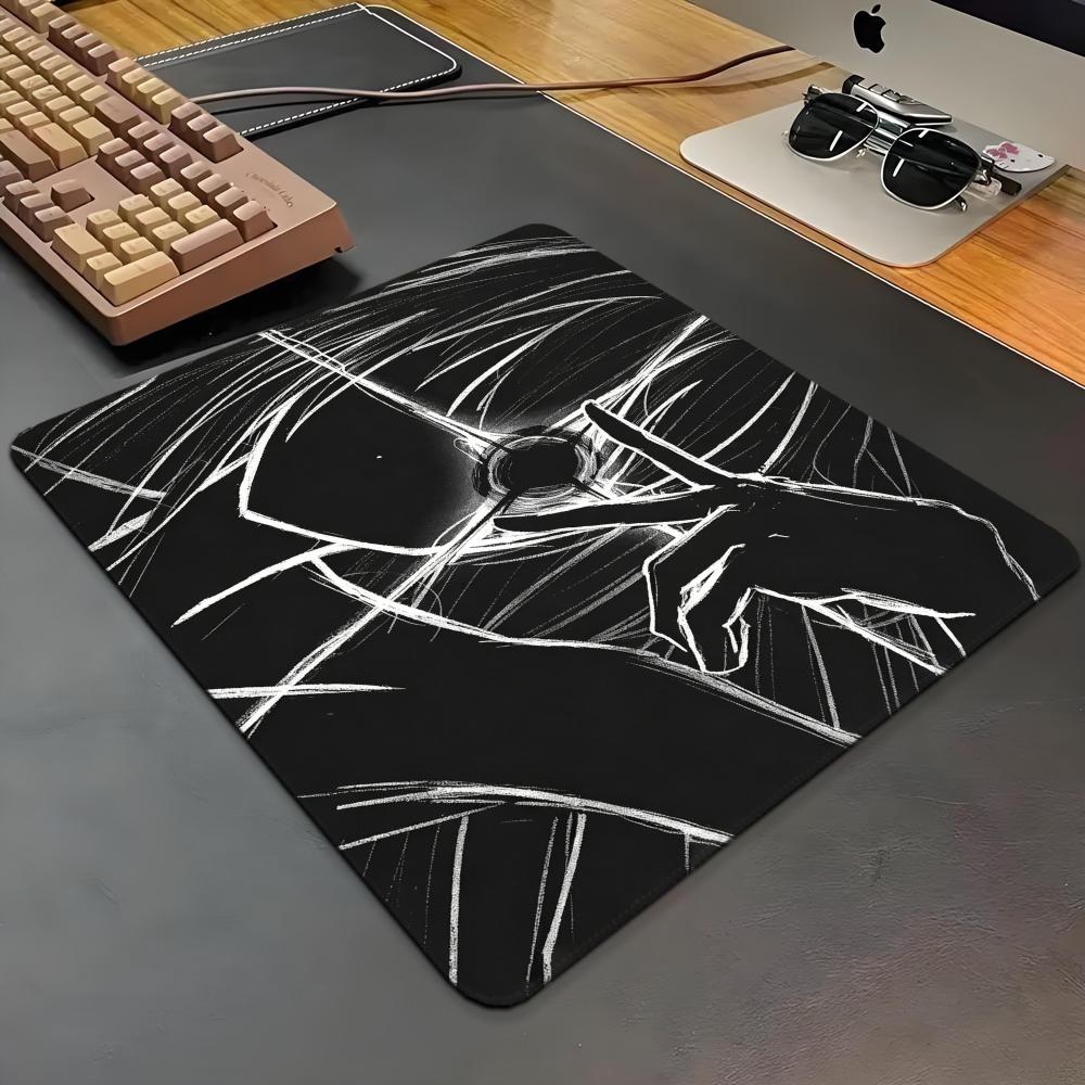 Gaming Accessories White - Black White Lines Gothic Girl Cute