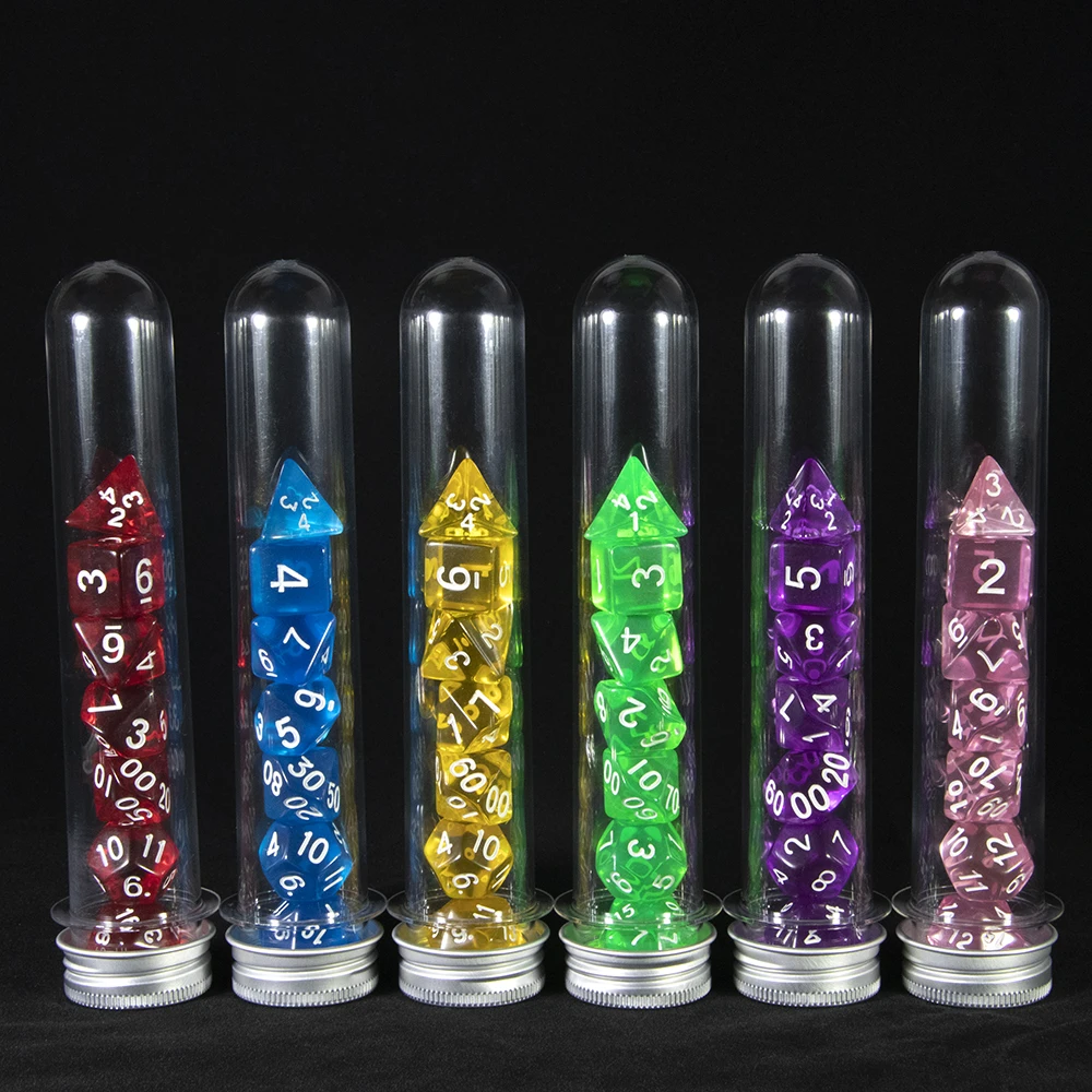 Transparent Polyhedral Dice Se - đánh giá và giá Youtube Gaming Accessories