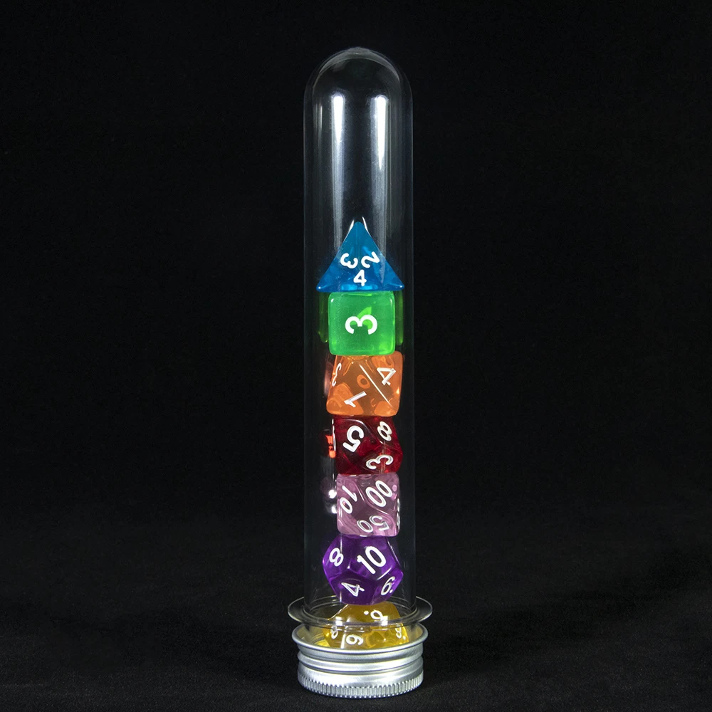Transparent Polyhedral Dice Se - đánh giá và giá Youtube Gaming Accessories
