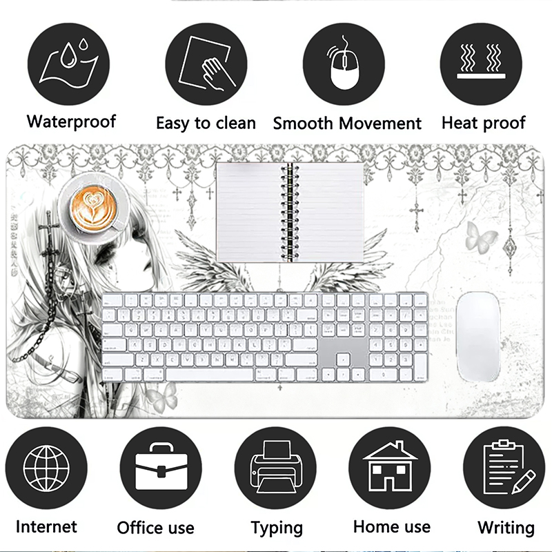 Leather Mousepad Black White A - đánh giá và giá Gaming Accessories Desk