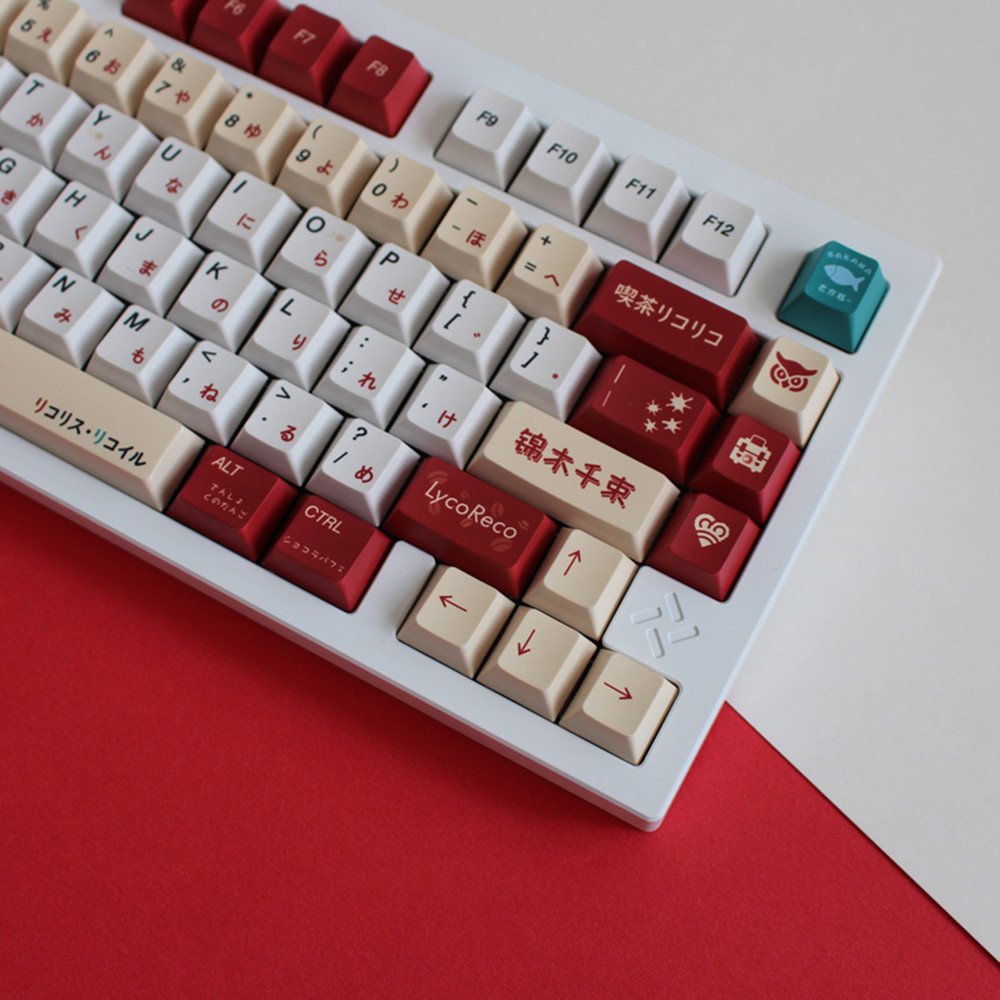 Lycoris Giật Anime PBT Keycap  - đánh giá và giá Gaming Accessories White